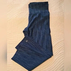 Gap Fit Cropped Blue Leggings Women's Medium